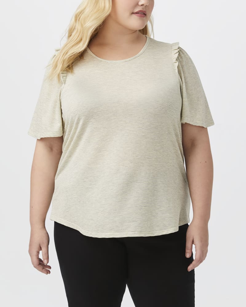 Front of plus size Alba Ruffled Tee by Marybelle | Dia&Co | dia_product_style_image_id:151624